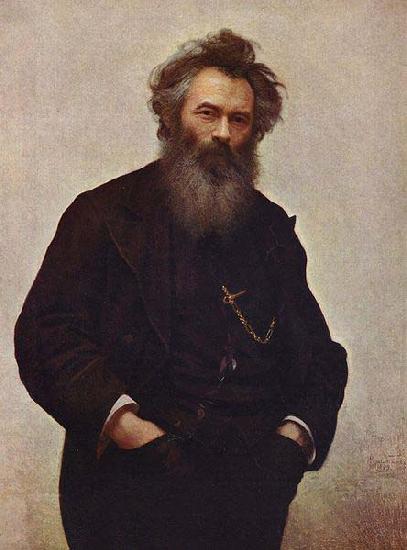Ivan Shishkin Portrait of Ivan Shishkin by Ivan Kramskoy, oil painting image